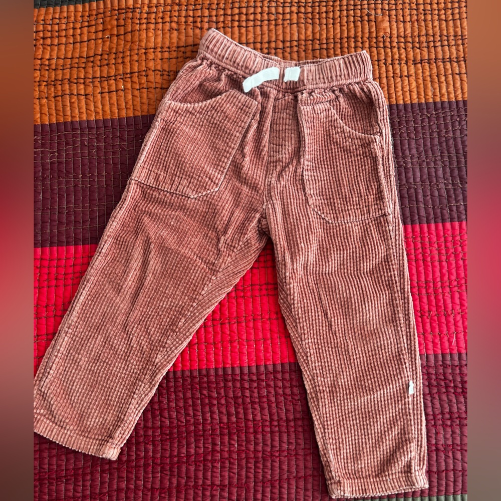 Toddler Boys Corduroy Pants in Rust